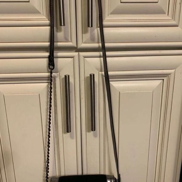 RACHEL ROY METALLIC FABRIC VELVET EVENING PURSE - Picture 6 of 10